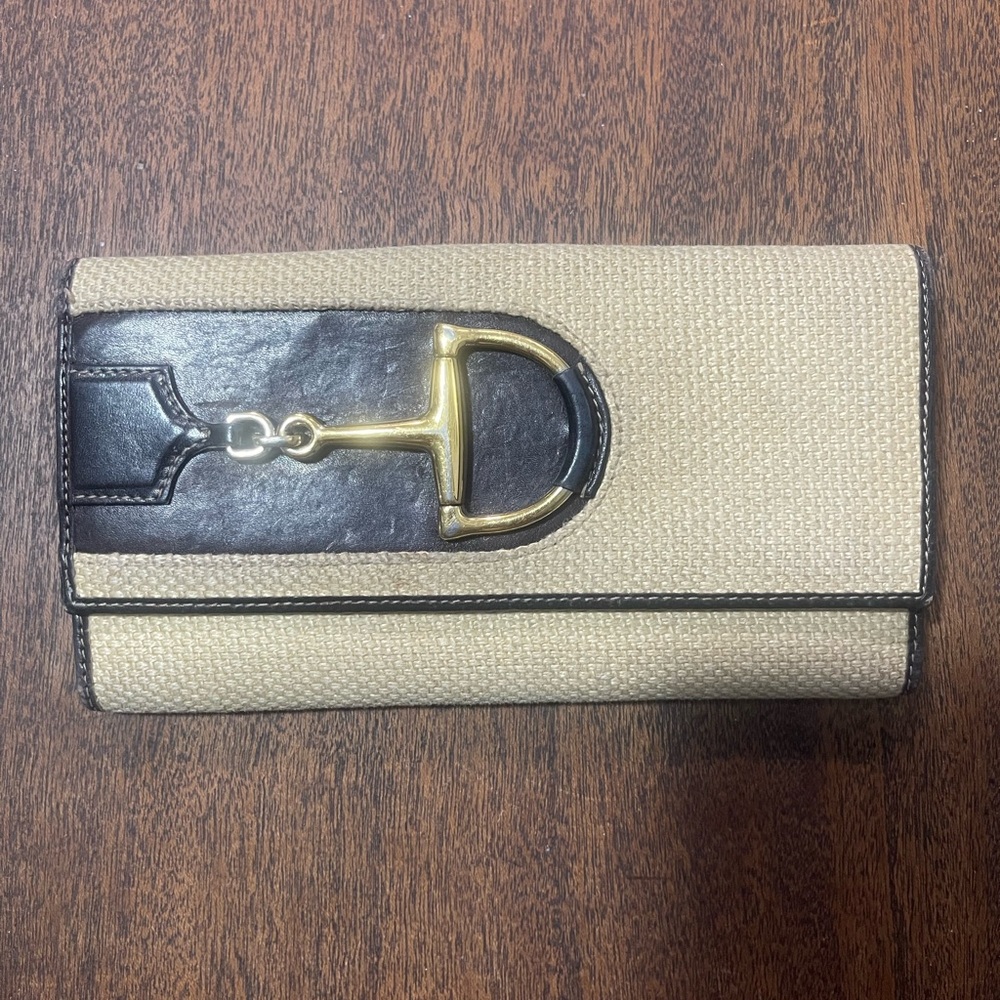 Gucci Beige and Black Wallet